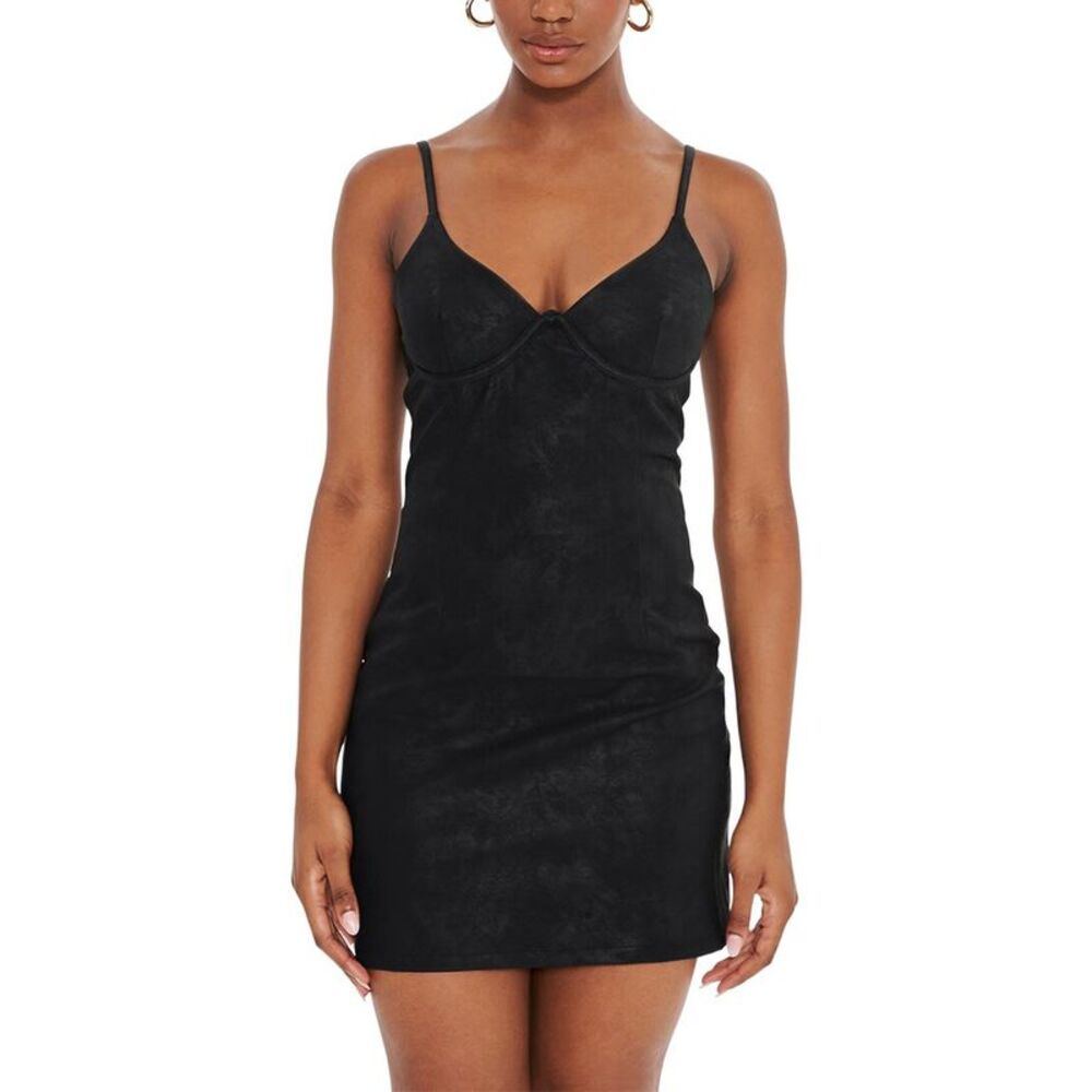 Extro&Vert Womens  Libby Cami Dress, Black